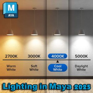 انواع نورها در مایا 2025