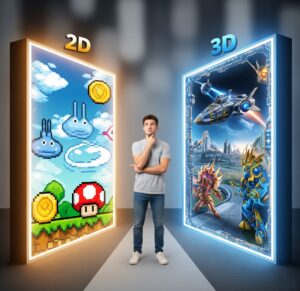 بازی سازی انفرادی: انتخاب بهتر کدام است؟ دوبعدی یا سه بعدی