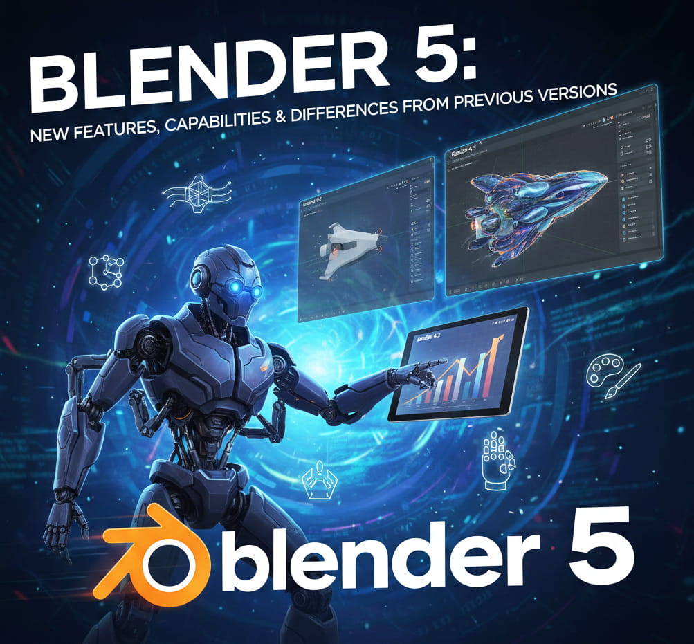 بلندر ۵ بررسی ویژگی ها و قابلیت های جدید و تفاوت ها