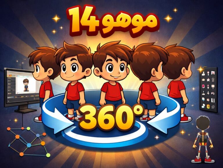 آموزش چرخش ۳۶۰ درجه کاراکتر در موهو ۱۴