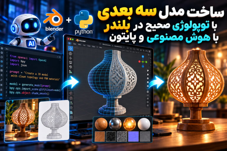 ساخت مدل سه بعدی با توپولوژی صحیح در بلندر با هوش مصنوعی!
